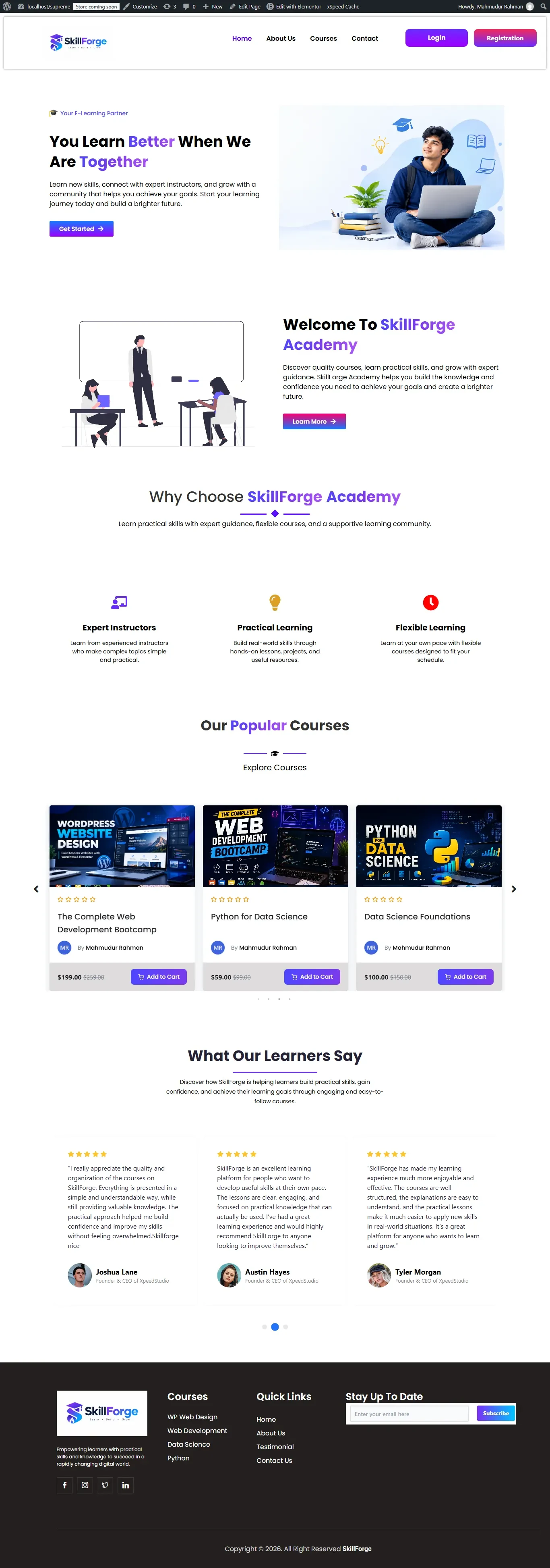 SkillForge website preview