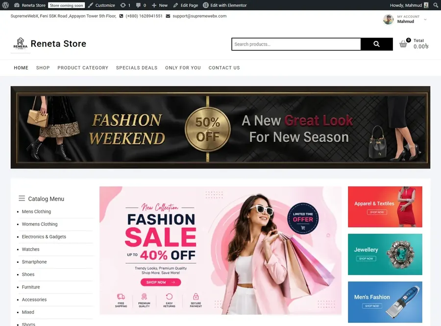 Reneta Store website preview